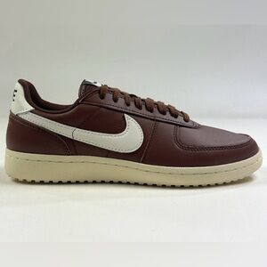 Nike Field General LTR Brown White Mens 9 Leather Shoes Low Athletic IH1343-200